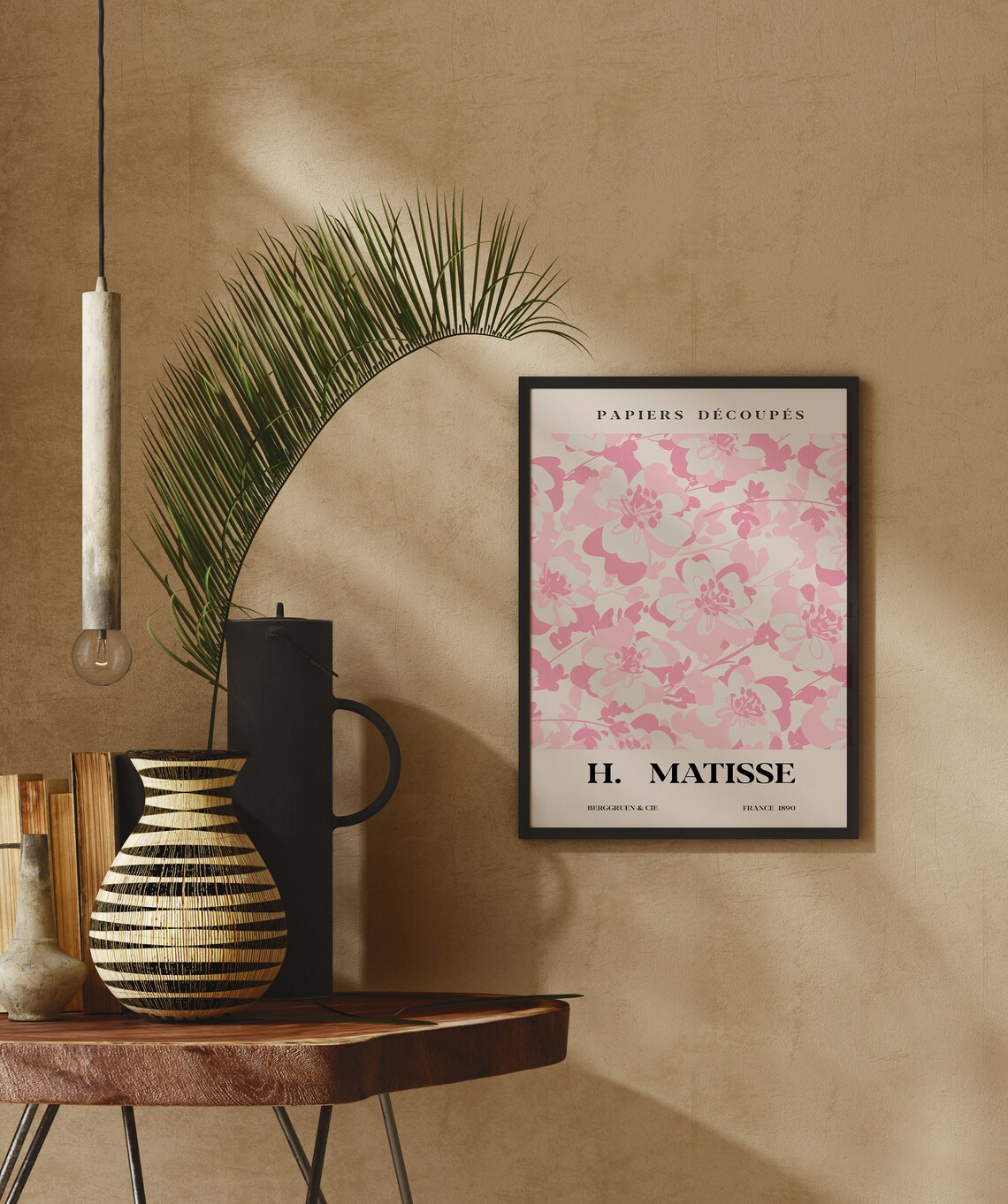 Henri Matisse Papiers Decoupes Pink Floral Exhibition Art Poster - Image 2
