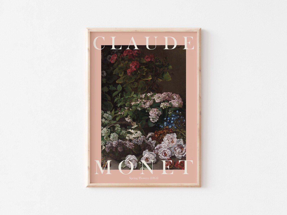 Claude Monet Spring Flowers 1864 Blossom Bouquet Still Life Poster - Image 3
