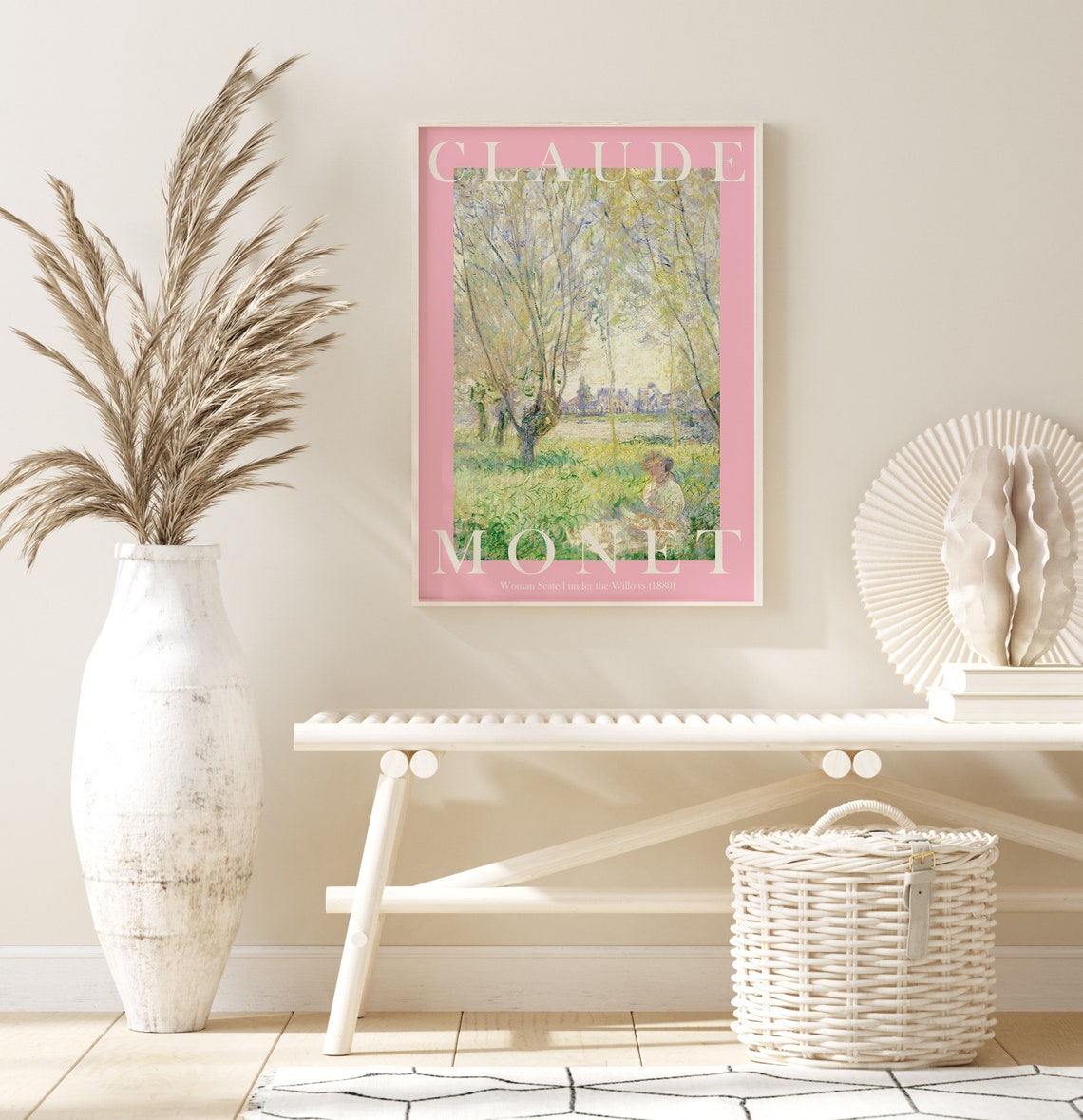 Claude Monet Woman Seated under the Willows Riverside Poster - Image 2