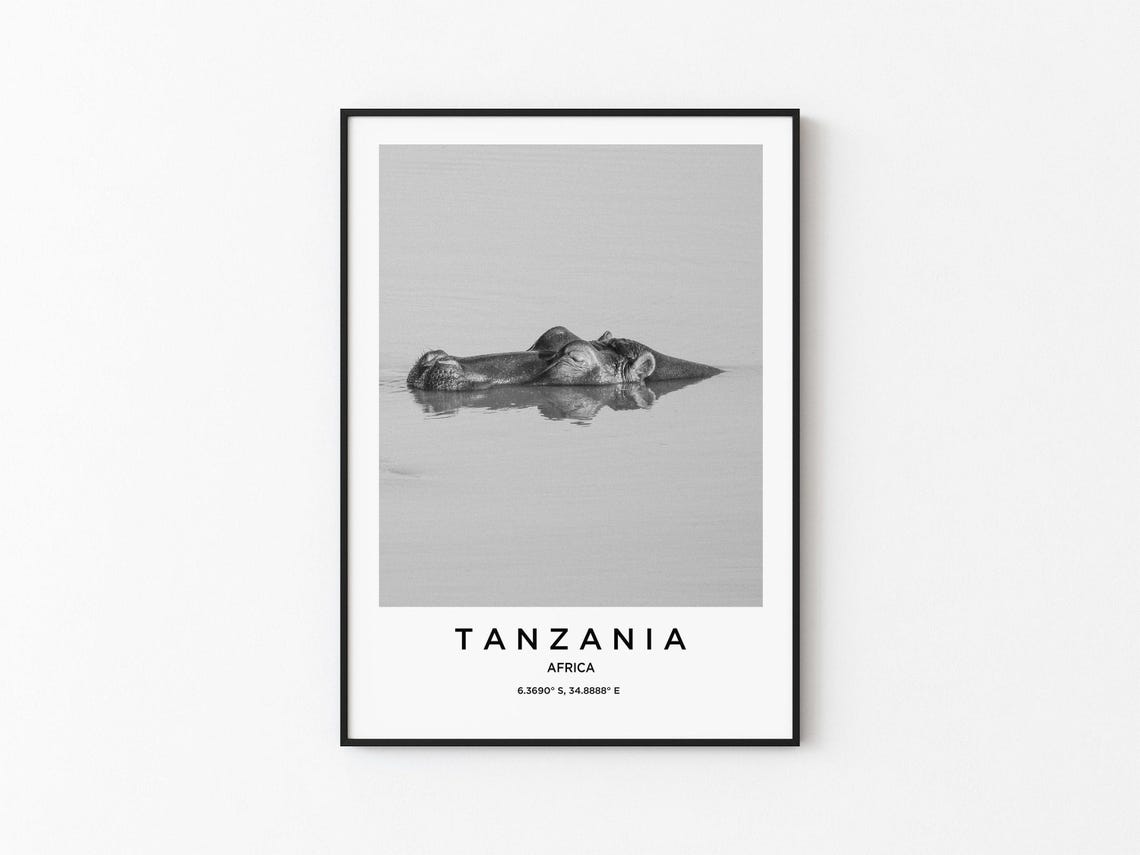 Tanzania Art Tanzania Print Tanzania Poster Tanzania Art Tanzania Photo Tanzania Map Tanzania Painting Tanzania Travel