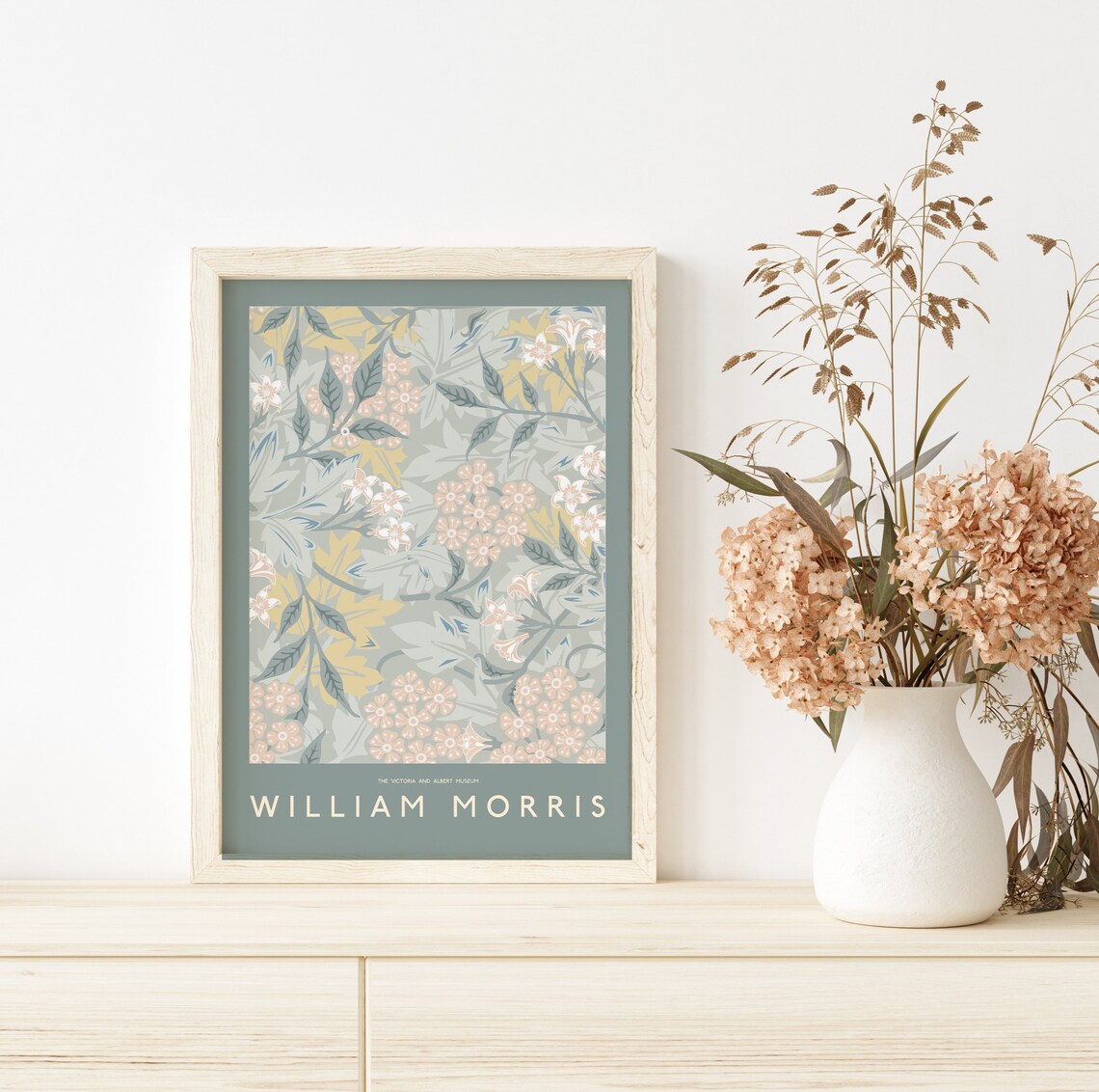 William Morris Victoria and Albert Museum Sage Floral Poster - Image 2