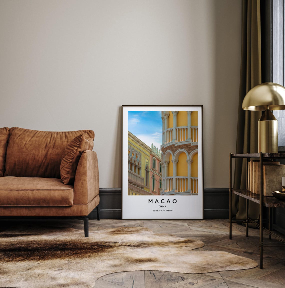 Macao China Grand Venetian Pastel Facade Columns Photo Poster - Image 3