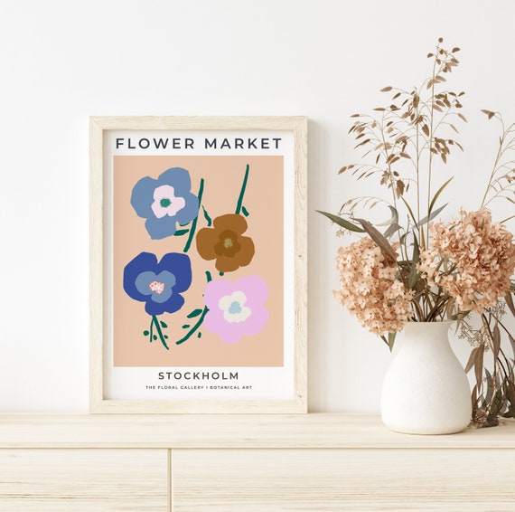 Stockholm Flower Market Print Matisse Flower Poster Cut Out Matisse Print Matisse Plant Flower A2 A3 A4 A5 Abstract Flowers