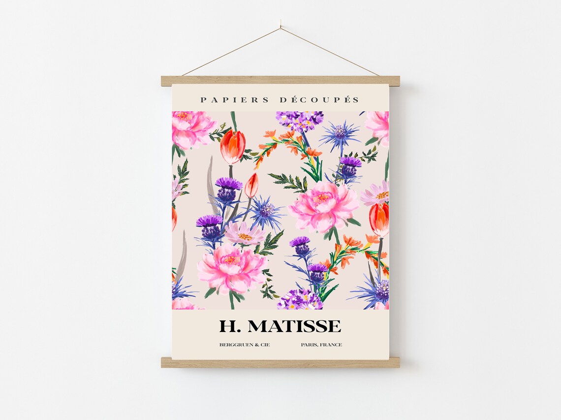 Henri Matisse Papiers Decoupes Tulip and Peony Floral Poster - Image 2