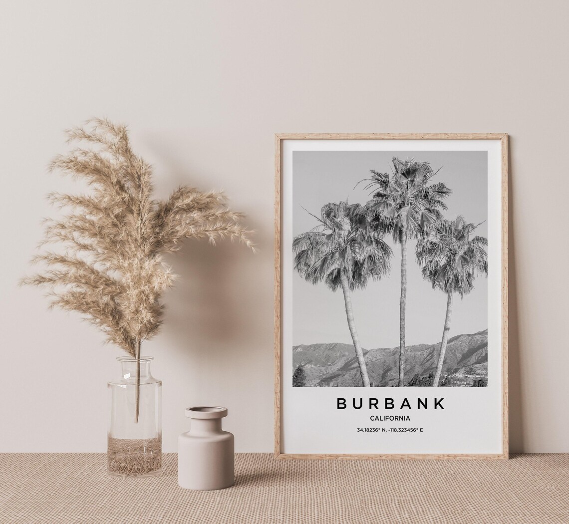Burbank Travel Poster, City Map Art Print - Image 2