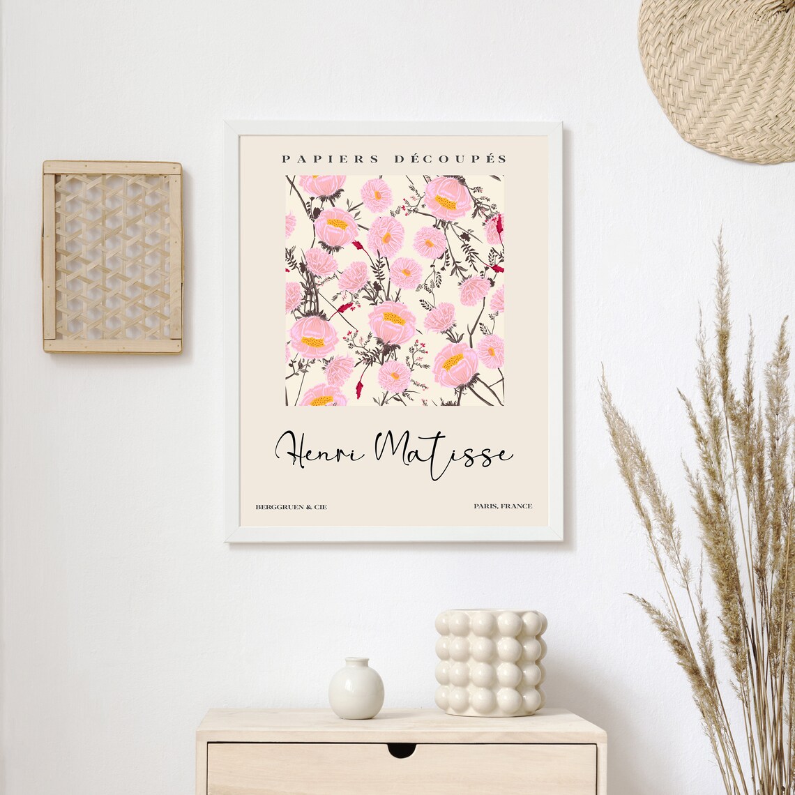 Henri Matisse Papiers Decoupes Pink Blossom Exhibition Art Print - Image 3