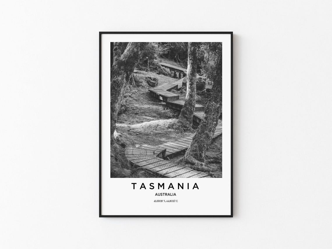 Tasmania Art Tasmania Print Tasmania Poster Tasmania Art Tasmania Photo Tasmania Map Tasmania Painting Tasmania Travel