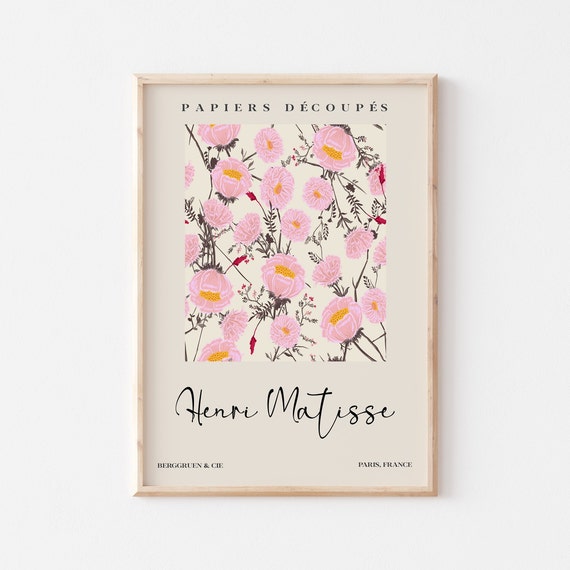 Flower Market Prints Matisse Flower Poster Matisse Cut Out Matisse Print Matisse Plant Flower A2 A3 A4 A5