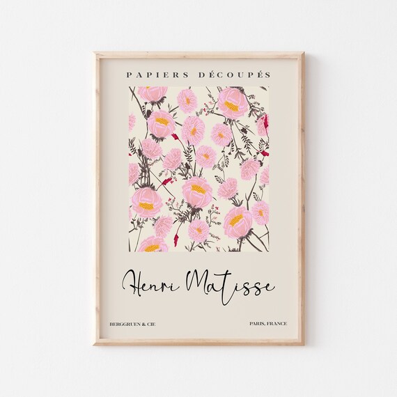 Henri Matisse Papiers Decoupes Pink Blossom Exhibition Art Print