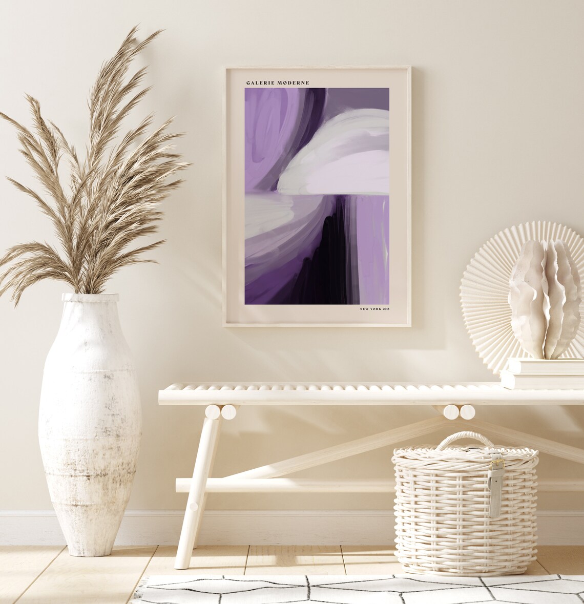 Purple Lavender Abstract Brushstroke Galerie Moderne Art Poster - Image 2