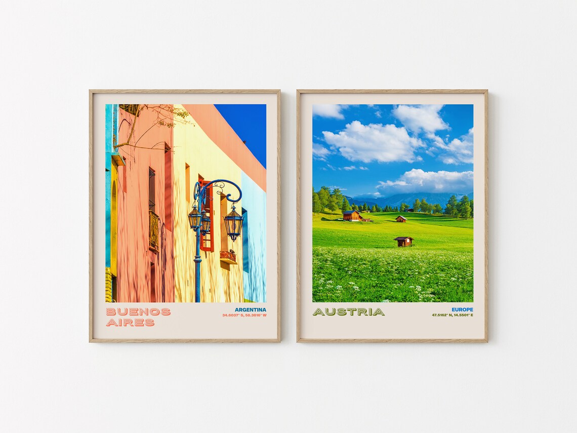Buenos Aires Argentina Colorful Caminito Street Lamp Travel Poster - Image 2