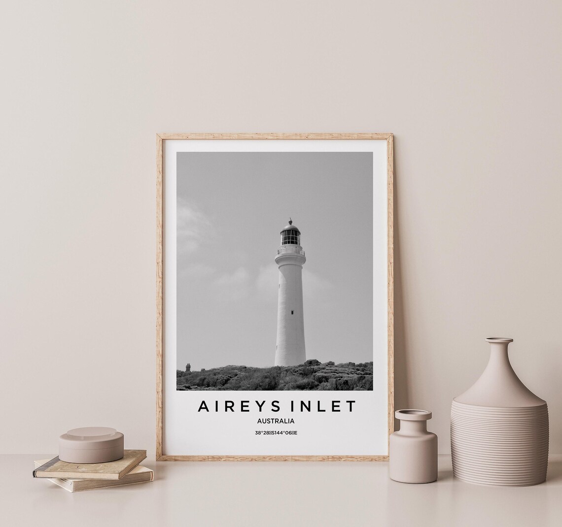 Aireys Inlet Travel Poster, Aireys Inlet Map - Image 2