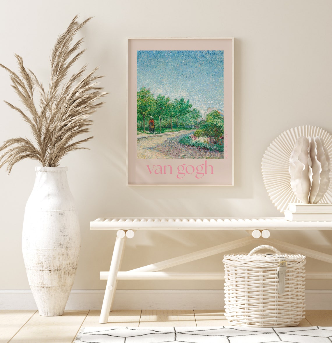 Van Gogh Square Saint Pierre Park Path Pointillist Art Poster - Image 3