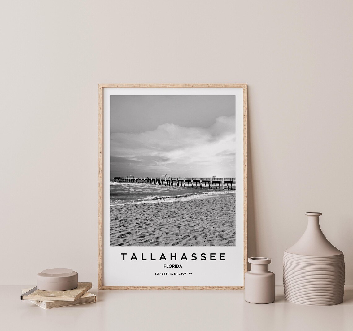 Tallahassee Travel Poster, City Map Art Print - Image 2