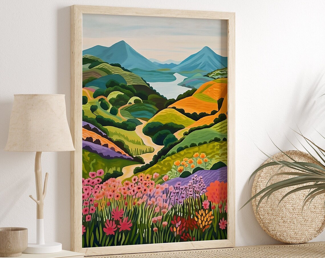 Sumba Mountain Park Illustration, Indonesia Travel Poster - Image 3