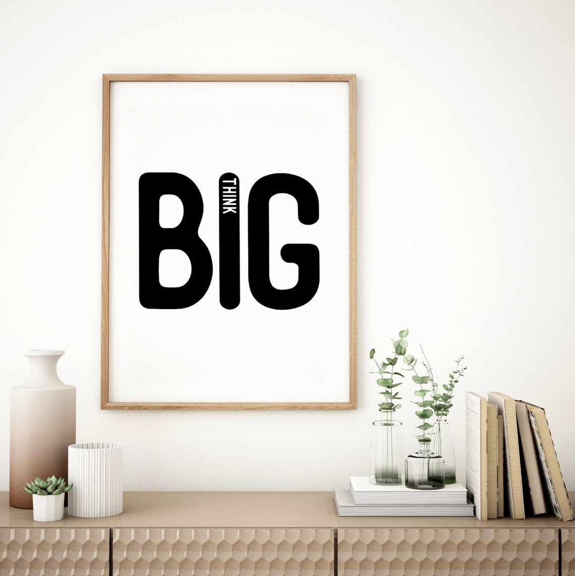 Think Big Motivational Poster Bold Oversized Lettering Typography - Image 2