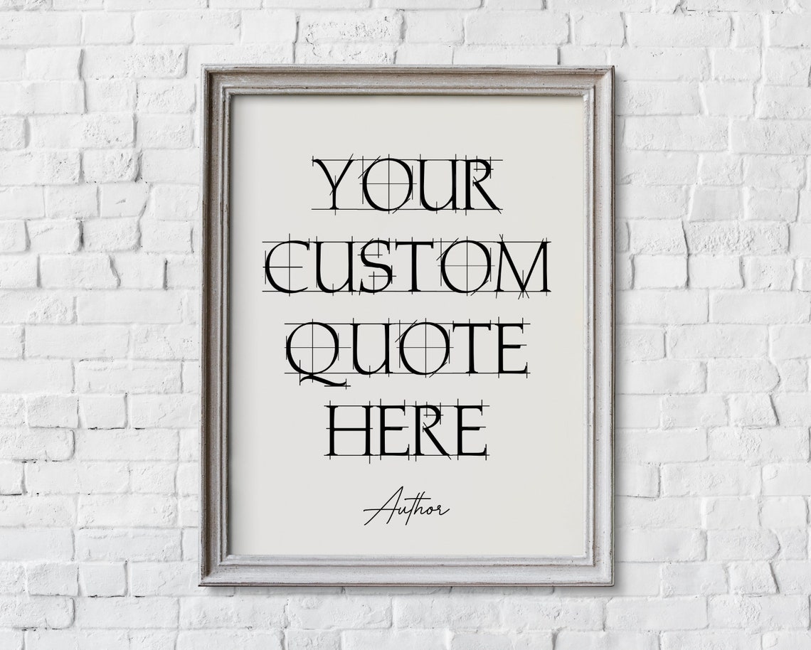 Custom Quote Bold Sans Sample Card Personalised Words Option Poster - Image 4