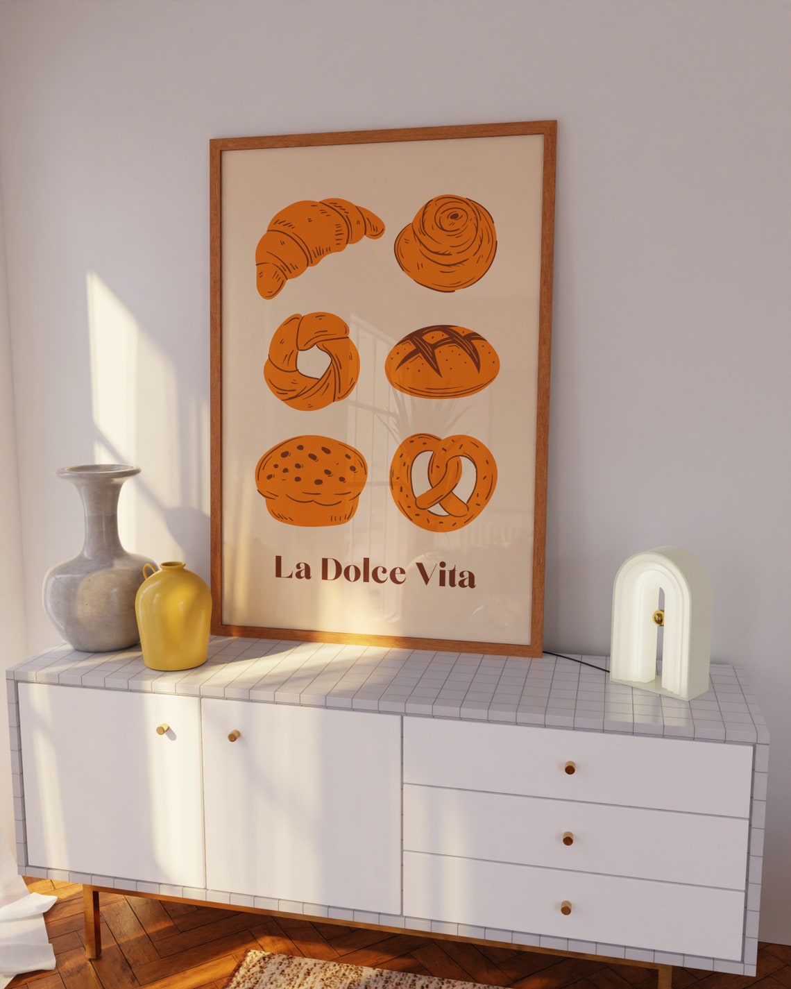 La Dolce Vita Pastry Illustration Retro Italian Kitchen Art Poster - Image 2