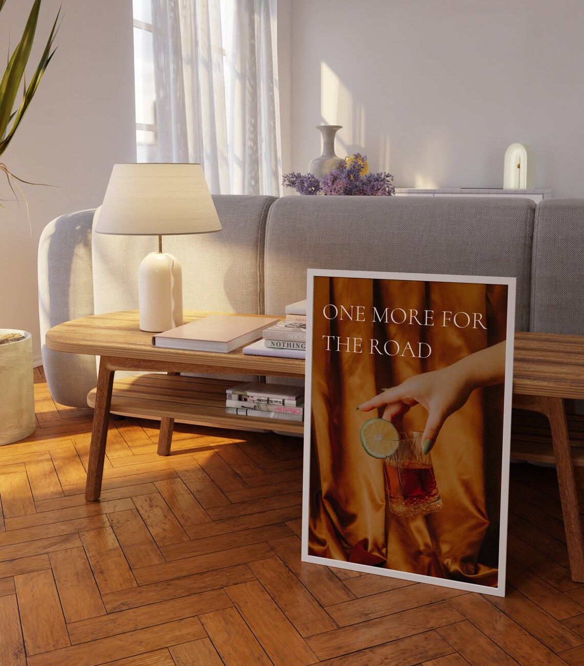 One More For The Road Whiskey Glass Amber Silk Bar Photo Poster - Image 2