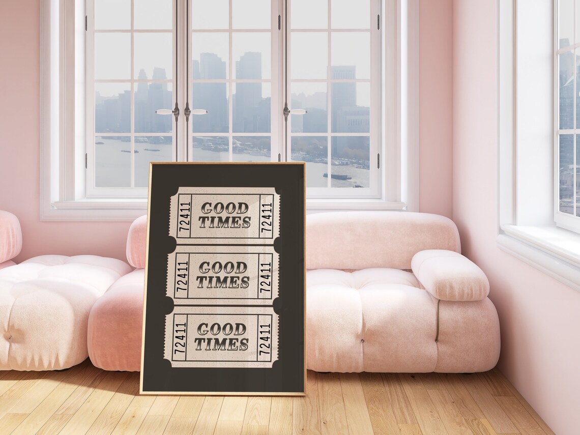 Good Times Ticket Vintage Retro Poster Print - Image 3