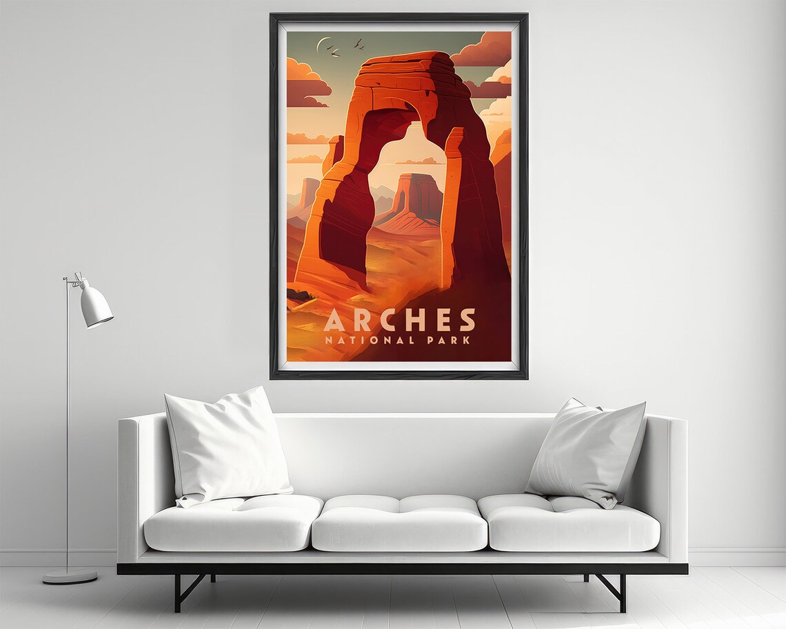 Arches National Park Utah Delicate Arch Desert Vintage Poster - Image 2