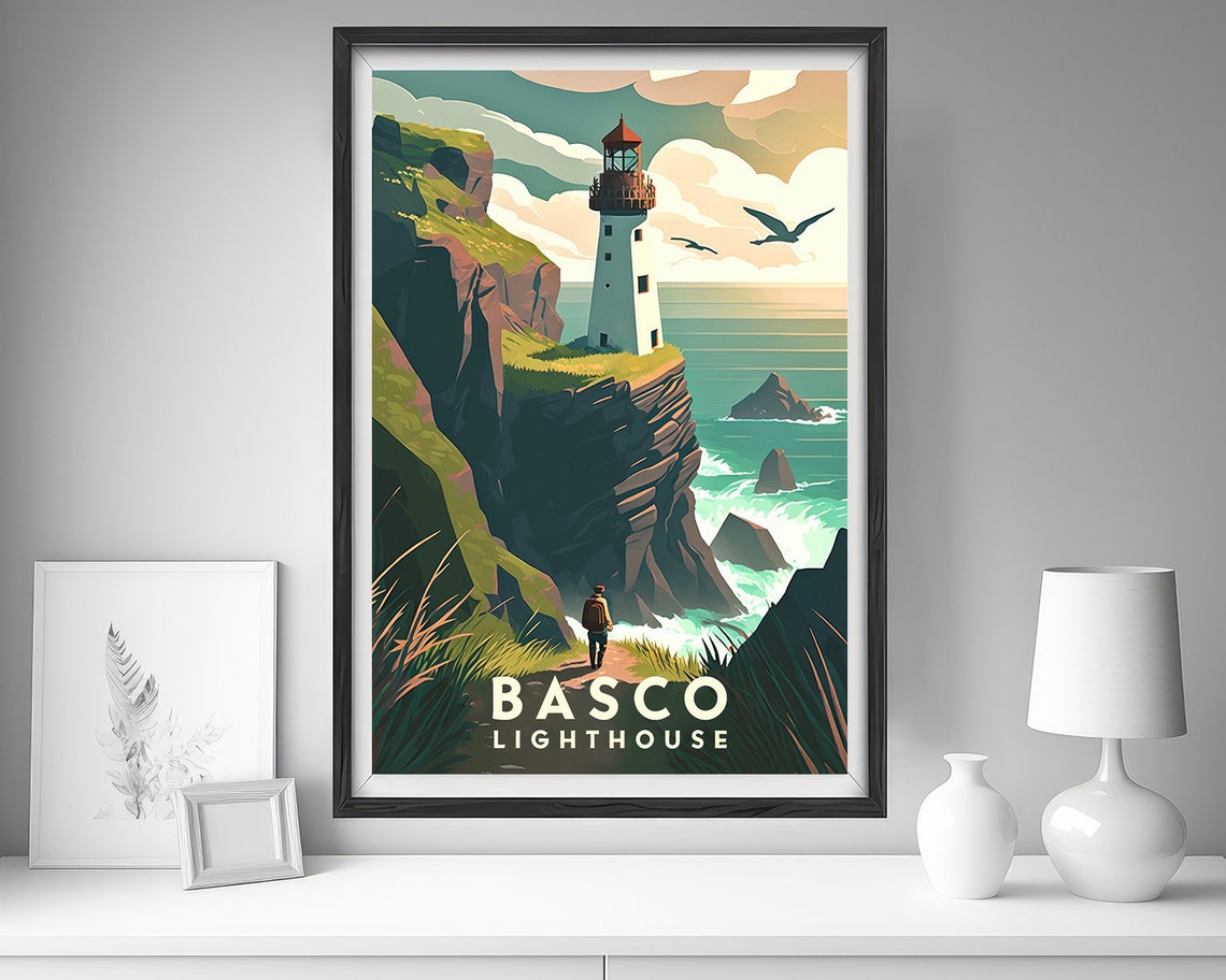 Basco Lighthouse Batanes Philippines Vintage Travel Poster Coast - Image 4