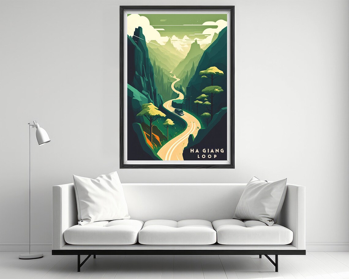 Ha Giang Loop Vietnam Winding Mountain Road Adventure Travel Poster - Image 2
