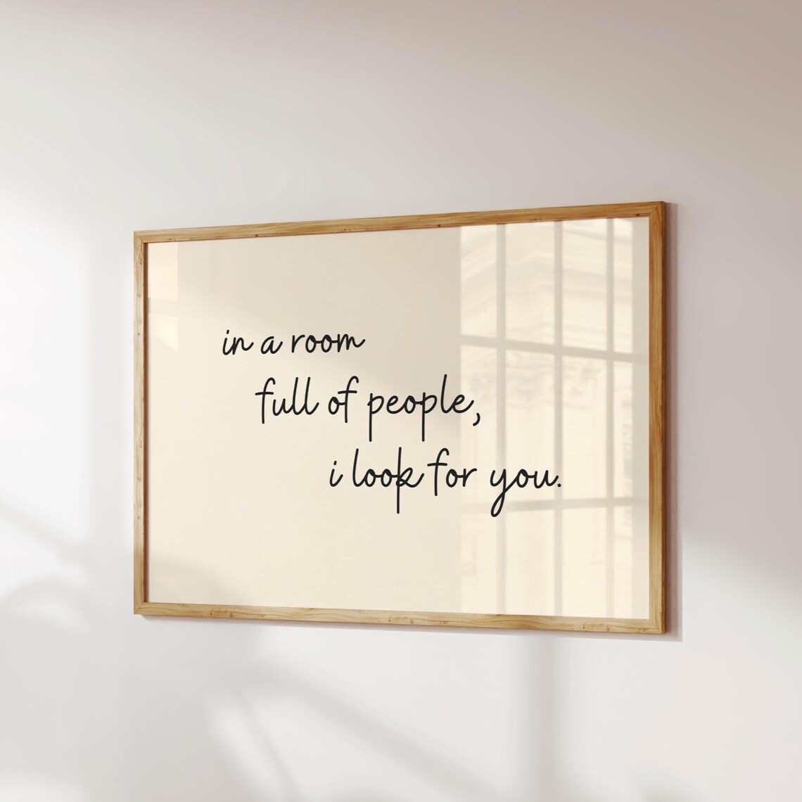 In A Room Full Of People Love Quote Art Print