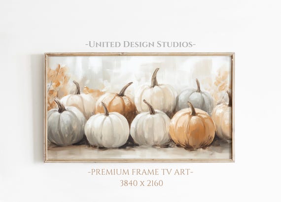 Autumn Light Pumpkin Art Print, Muted Halloween Decor