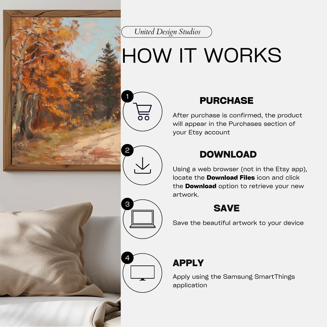 Fall Landscape Oil Painting, Autumn Forest Art Print - Image 4