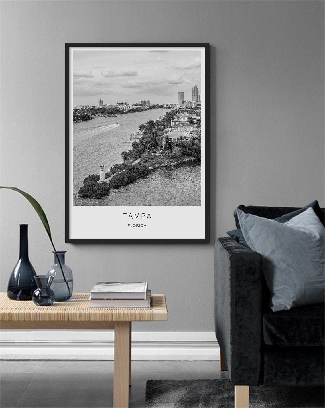 Tampa Florida Decor Tampa Florida Print Tampa Florida Art Usa Cities Usa City Travel Poster Cities Prints City Wall Art City Poster - Image 2