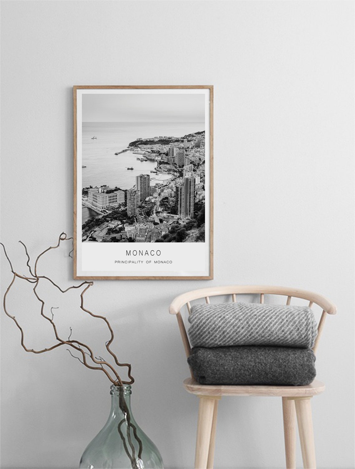 Monaco Principality Coastline Mediterranean Aerial Photo Poster - Image 2