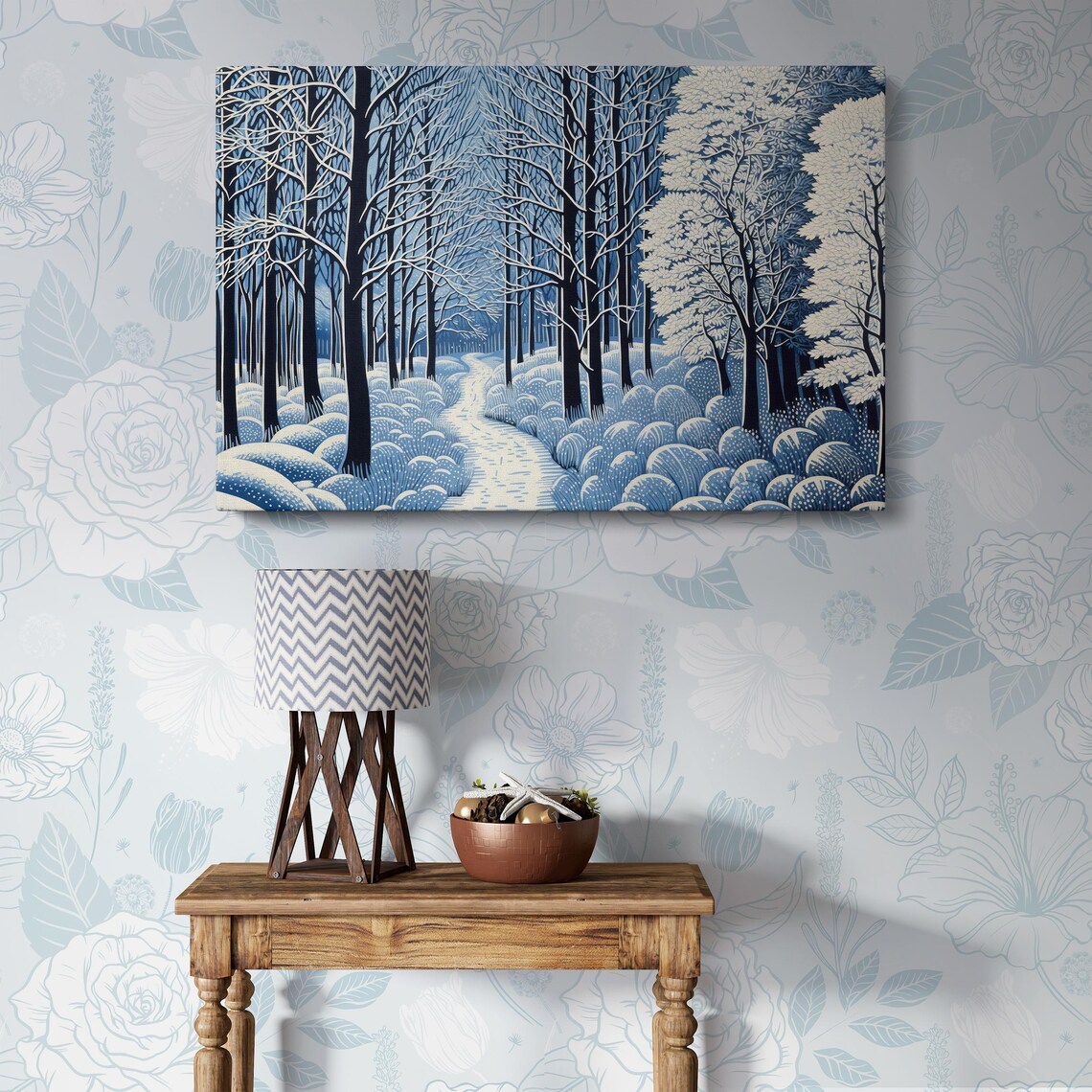 English Winter Landscape, Serene Nature Scene