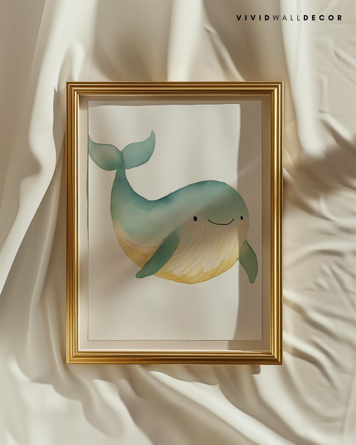 Cute Whale Print Watercolor Whale Illustration For Kids Room Ocean Nursery Decor Sea Animal Wall Art Coastal Kids Decor Nursery Room Art - Image 3