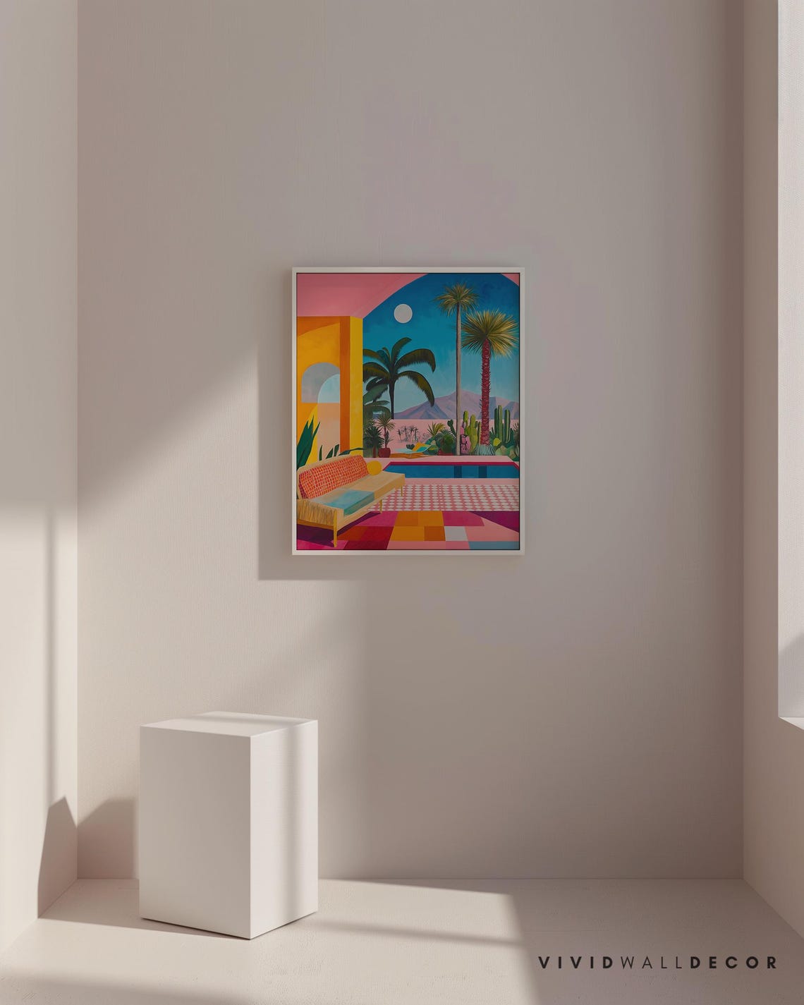 Tropical Poolside Patio Palm Paradise Vacation Mood Wall Poster - Image 3