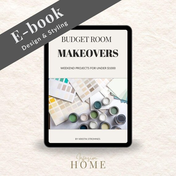 Budget Room Makeovers Weekend Ebook Cover Design Art Print for DIY