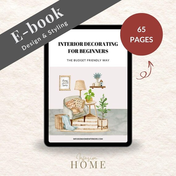 Interior Decorating Beginners Ebook Cover Design Art Print 65 Pages