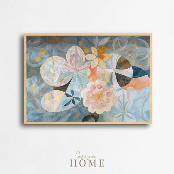 Nordic Garden Floral Print Abstract Geometric Flowers