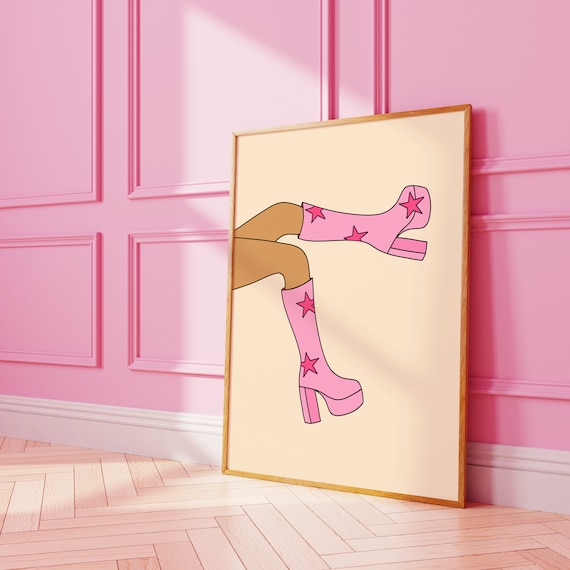 Star Gogo Boots Fashion Art Print