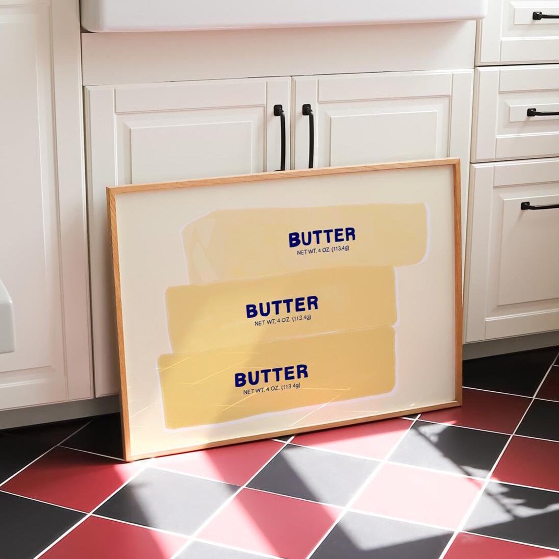 Butter Pop Art Print, Modern Kitchen Wall Decor