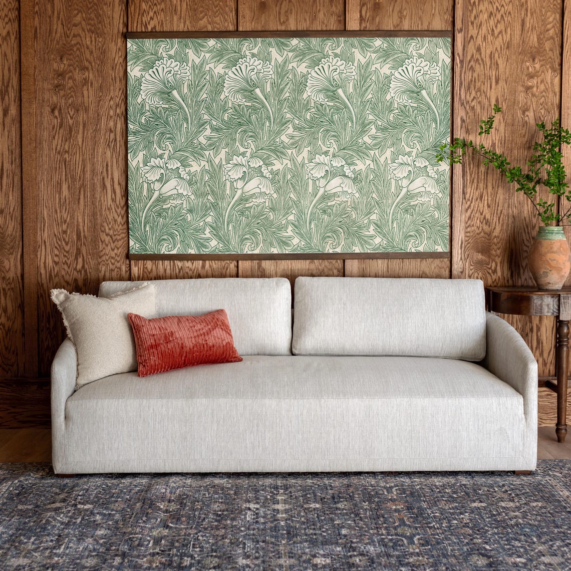 Green Acanthus Leaf Pattern William Morris Style Botanical Poster - Image 2