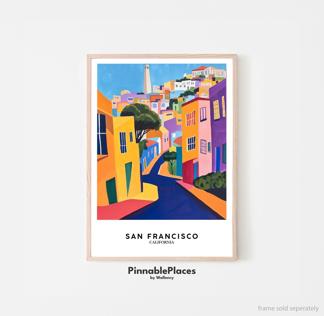 San Francisco Art Print Abstract Cityscape Golden Gate File