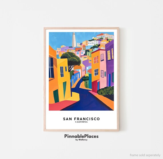 San Francisco Art Print Abstract Cityscape Golden Gate File
