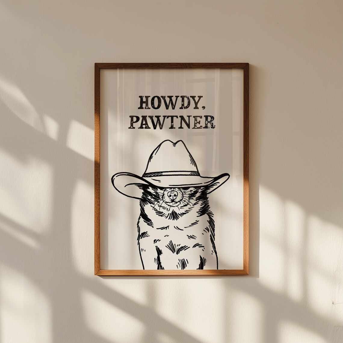 Howdy Partner Chihuahua Retro Vintage Wall Art - Image 3