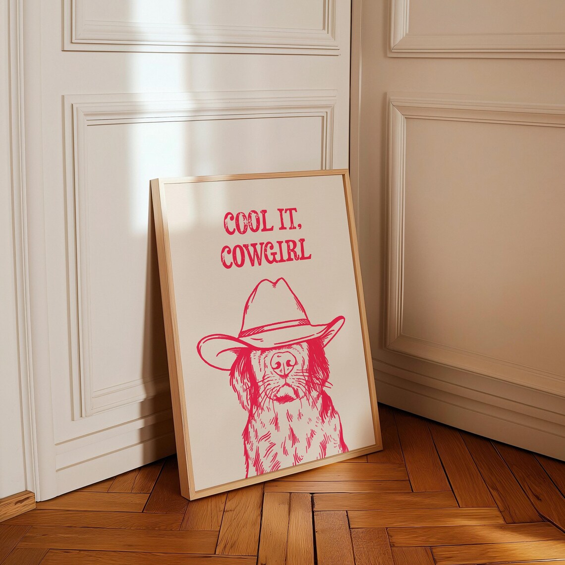 Cool It Cowgirl, Vintage Western Dog Art Print - Image 2