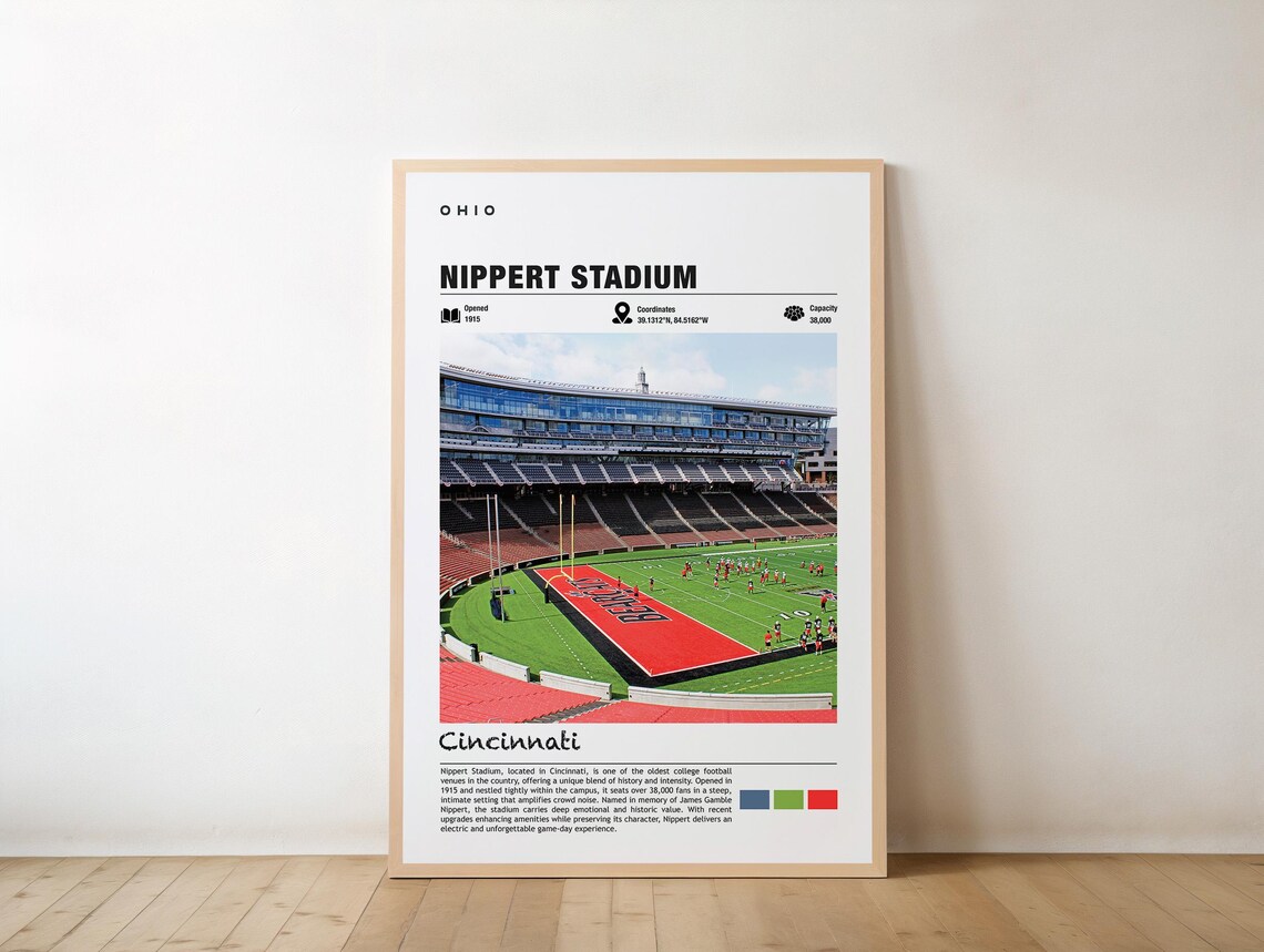 Nippert Stadium Ohio Poster, Cincinnati Landmark