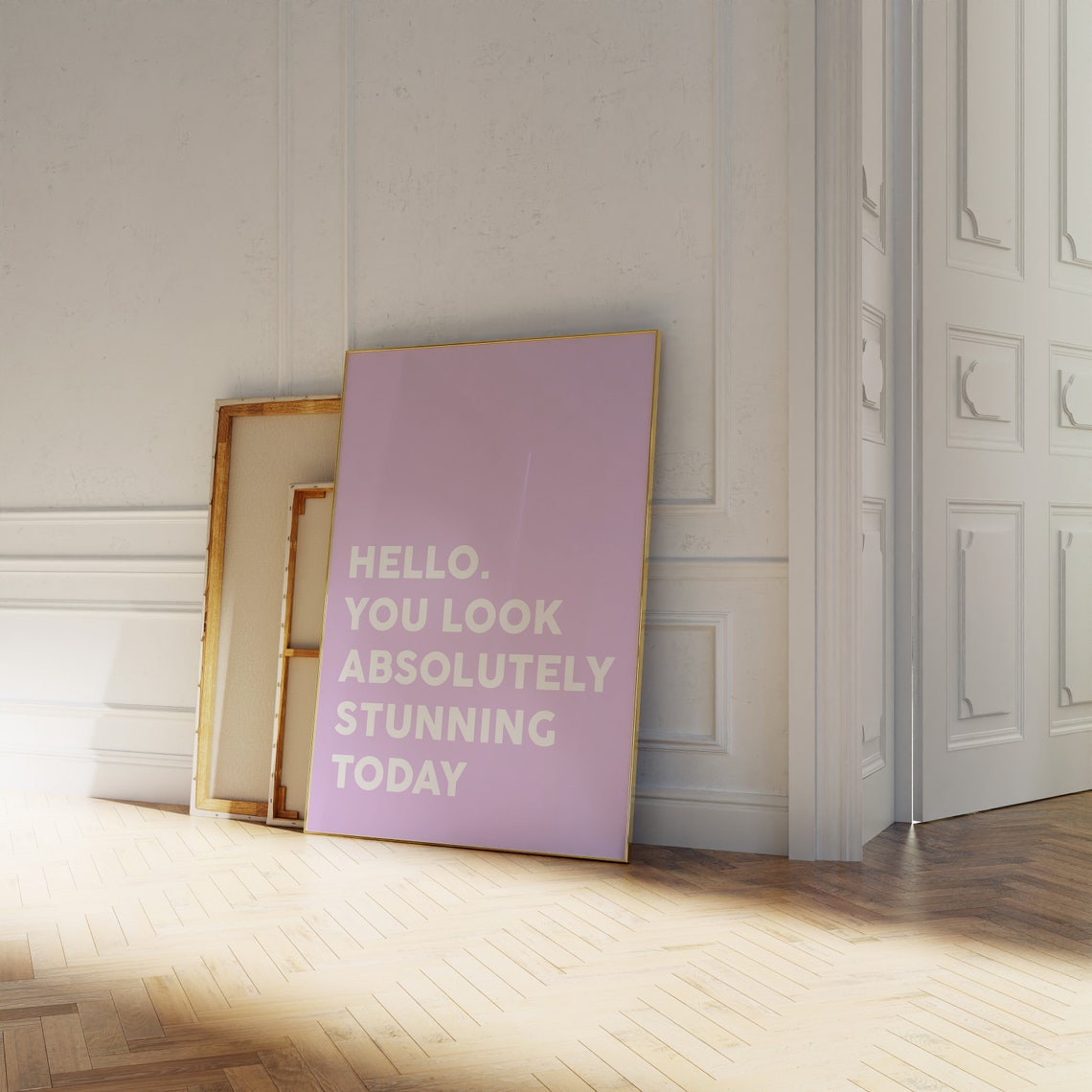 Hello You Look Absolutely Stunning Today Lilac Positive Poster - Image 3