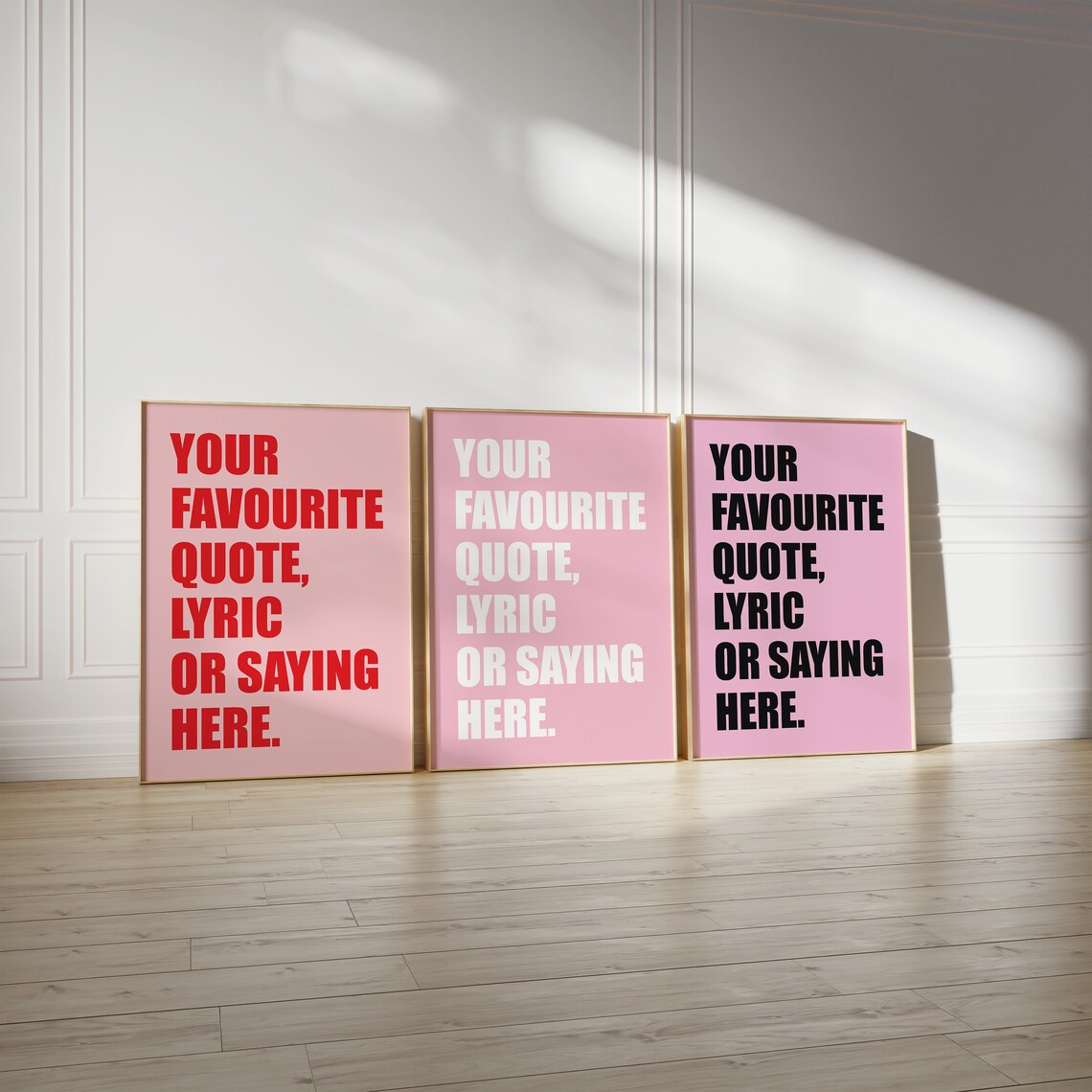 Personalized Quote Print, Pink And Red Wall Art Print - Image 5