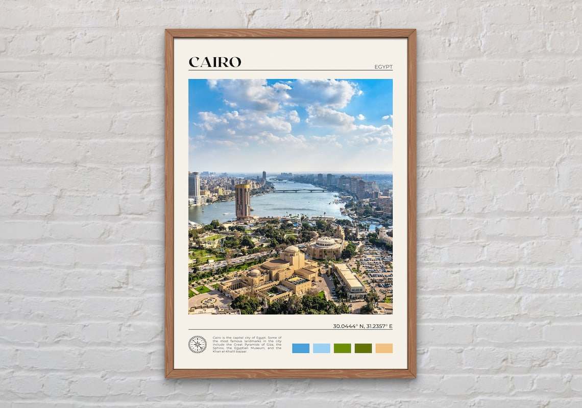 Cairo Photo Print, Egypt Travel Poster