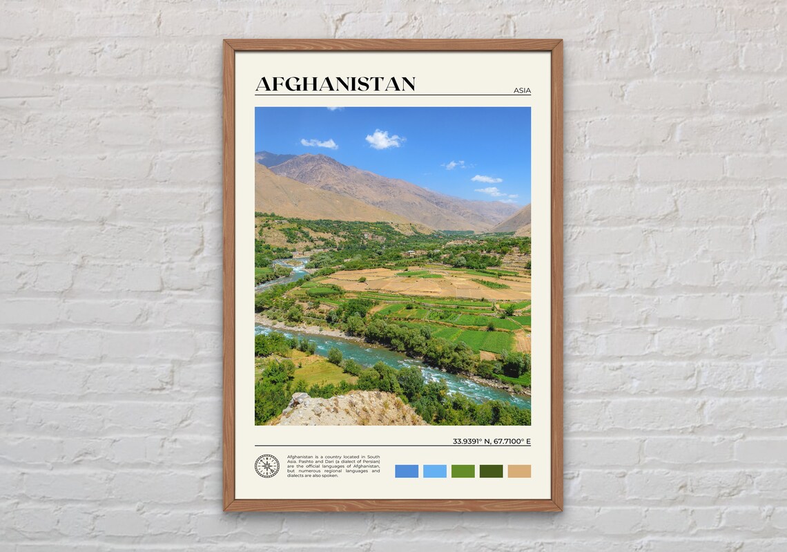 Afghanistan Real Photo Art Print, Travel Poster